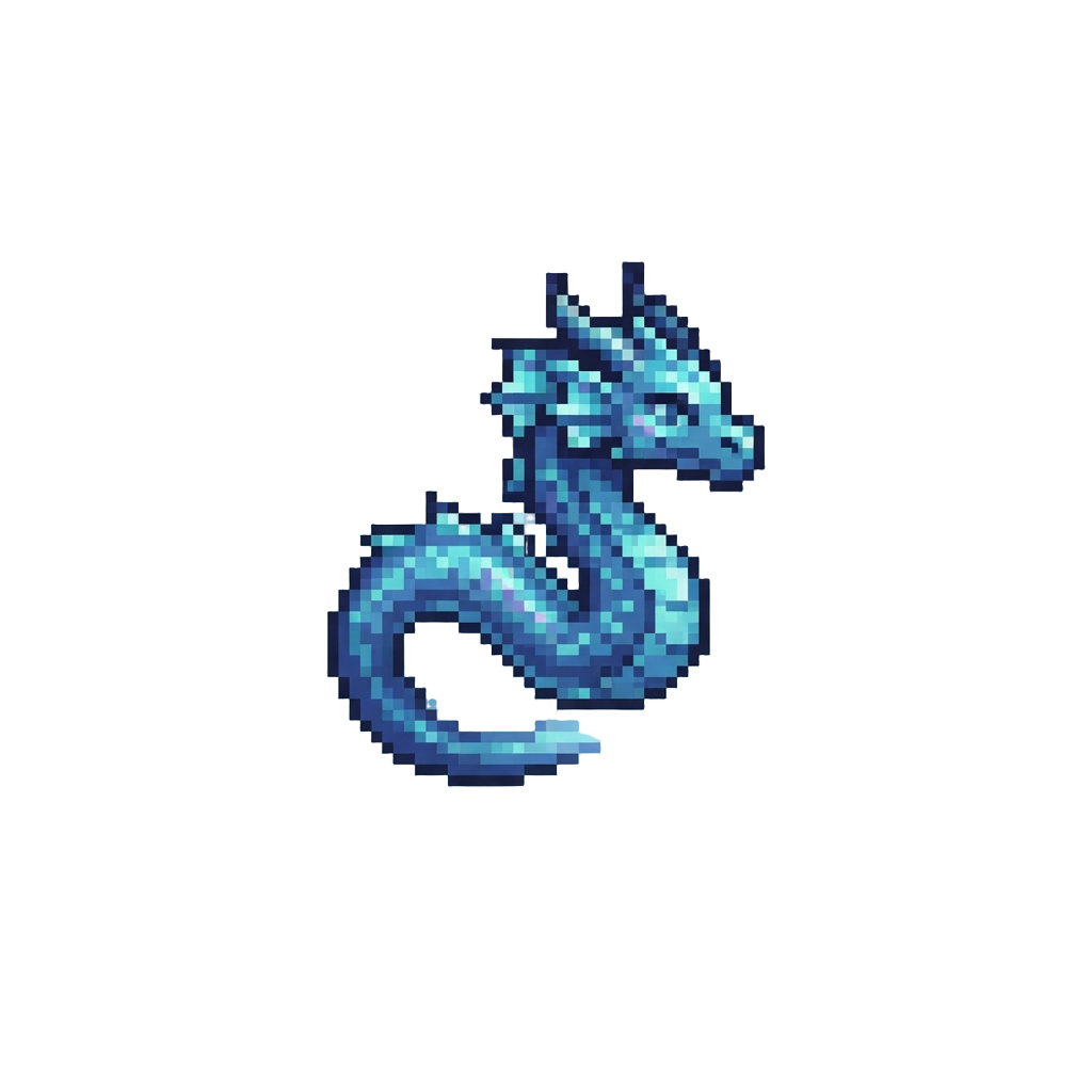 An Iridescent Sapphire Sea Dragon Trailing Luminous Mist