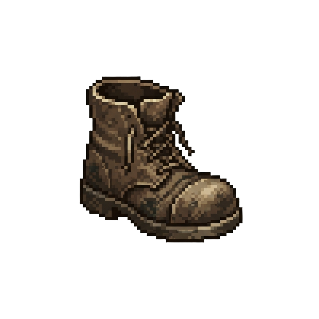 An Old Soggy Leather Boot