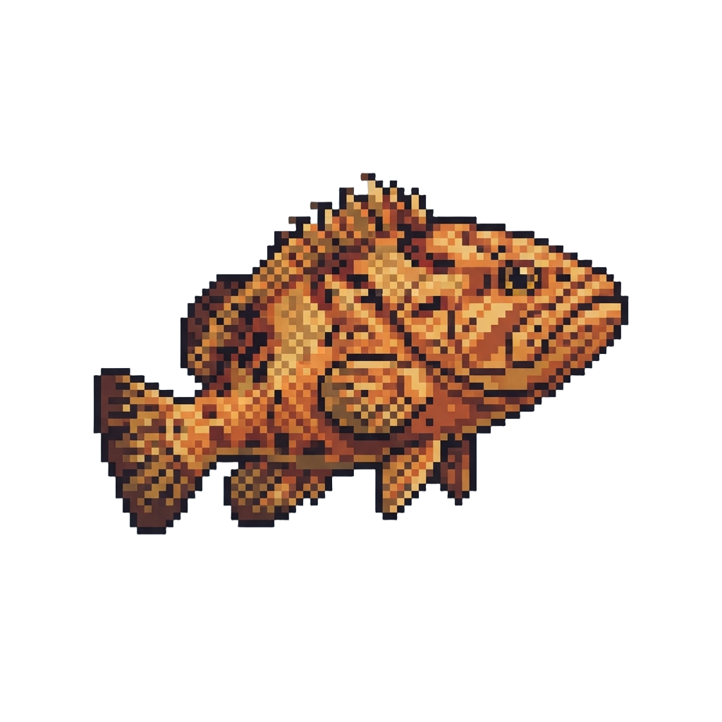 A Colorful Giant Reef Grouper