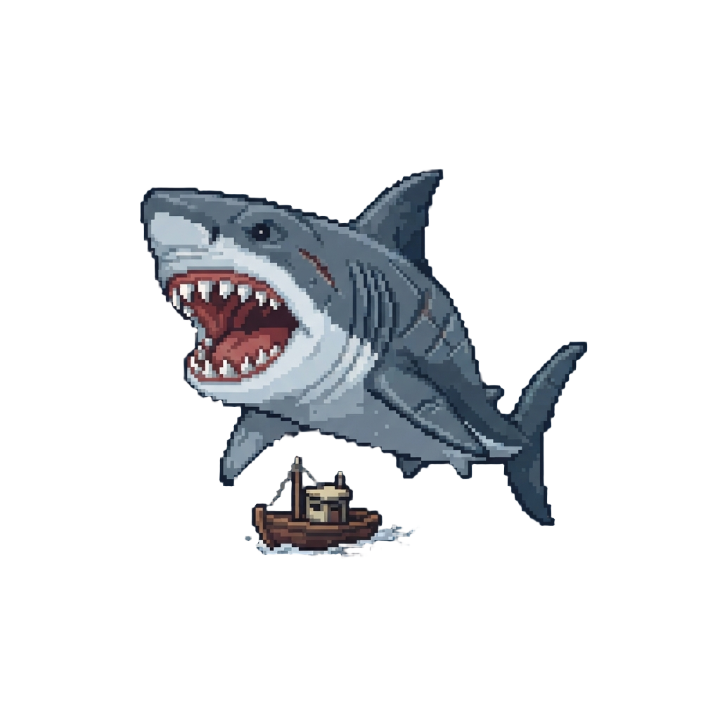 A Titanic Mythical Megalodon Shark Bigger Than the Boat