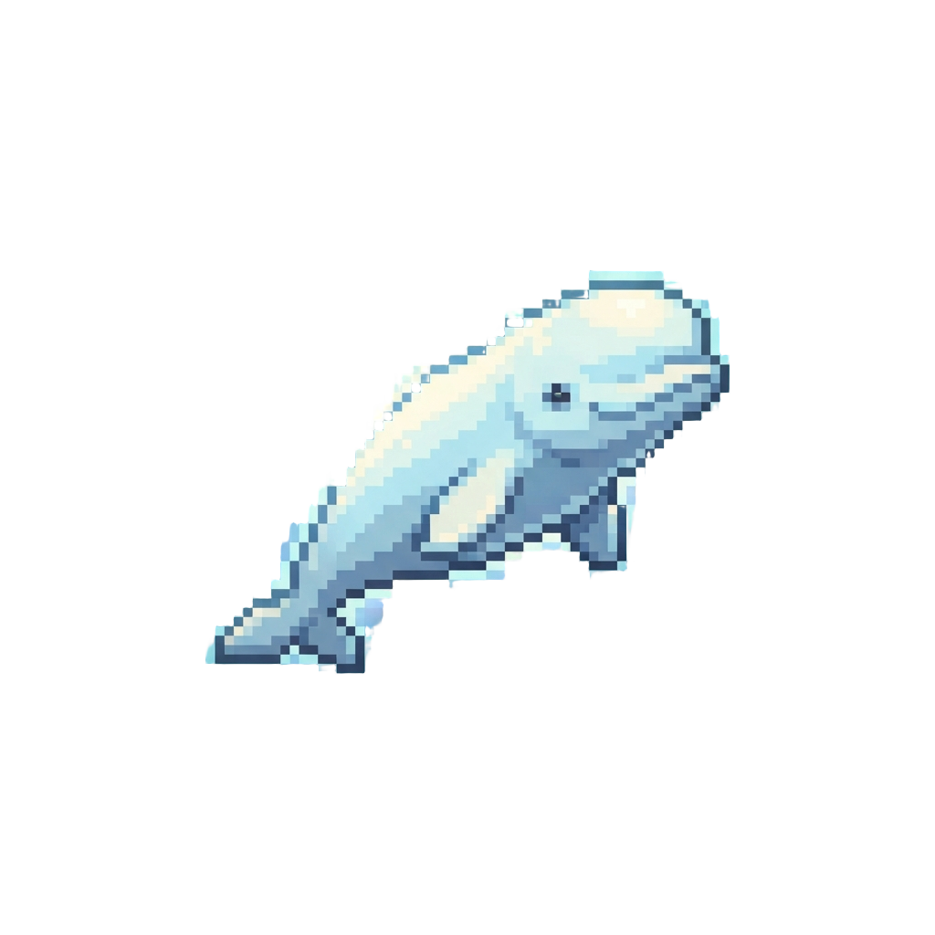 A Glowing Beluga Whale Radiating Mystical Light