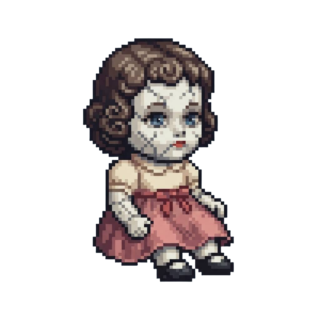 A Creepy Cracked Porcelain Doll
