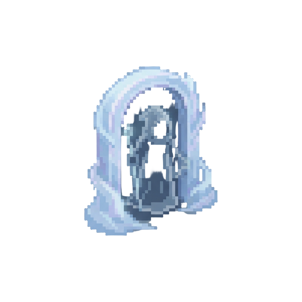 A Misty Outline Standing Behind a Misty Doorway