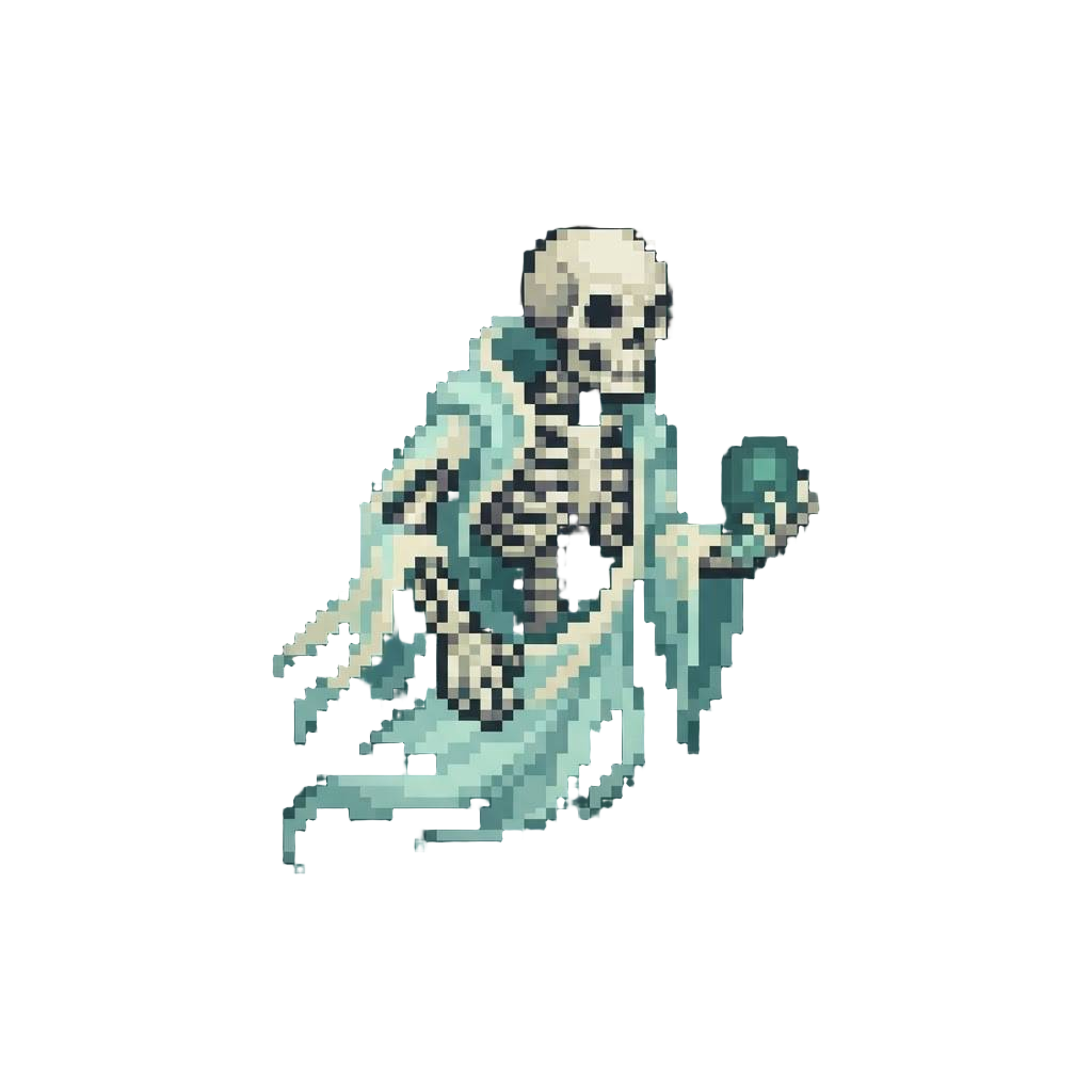 A Skeletal Ghost Figure