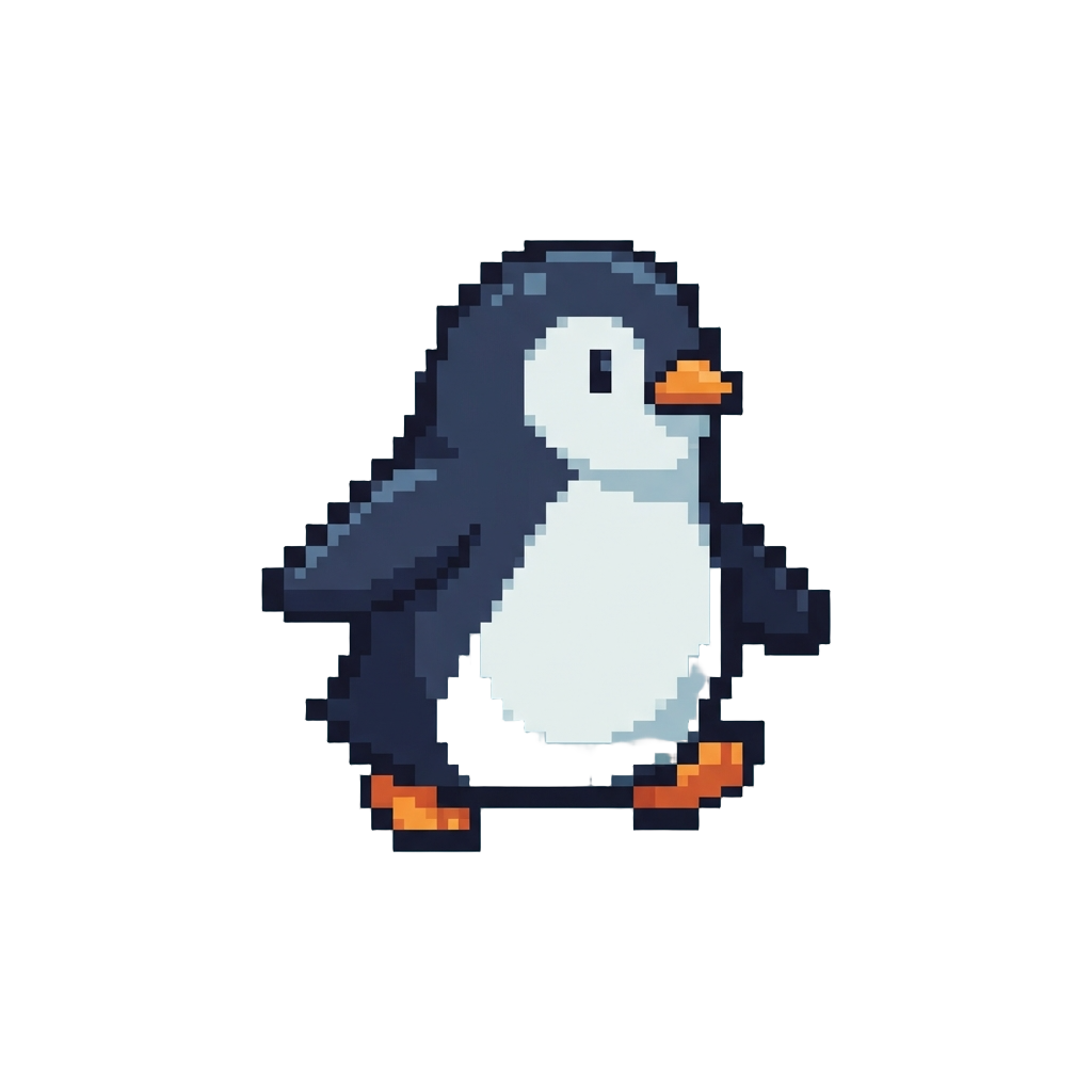 A Chubby Penguin Waddling