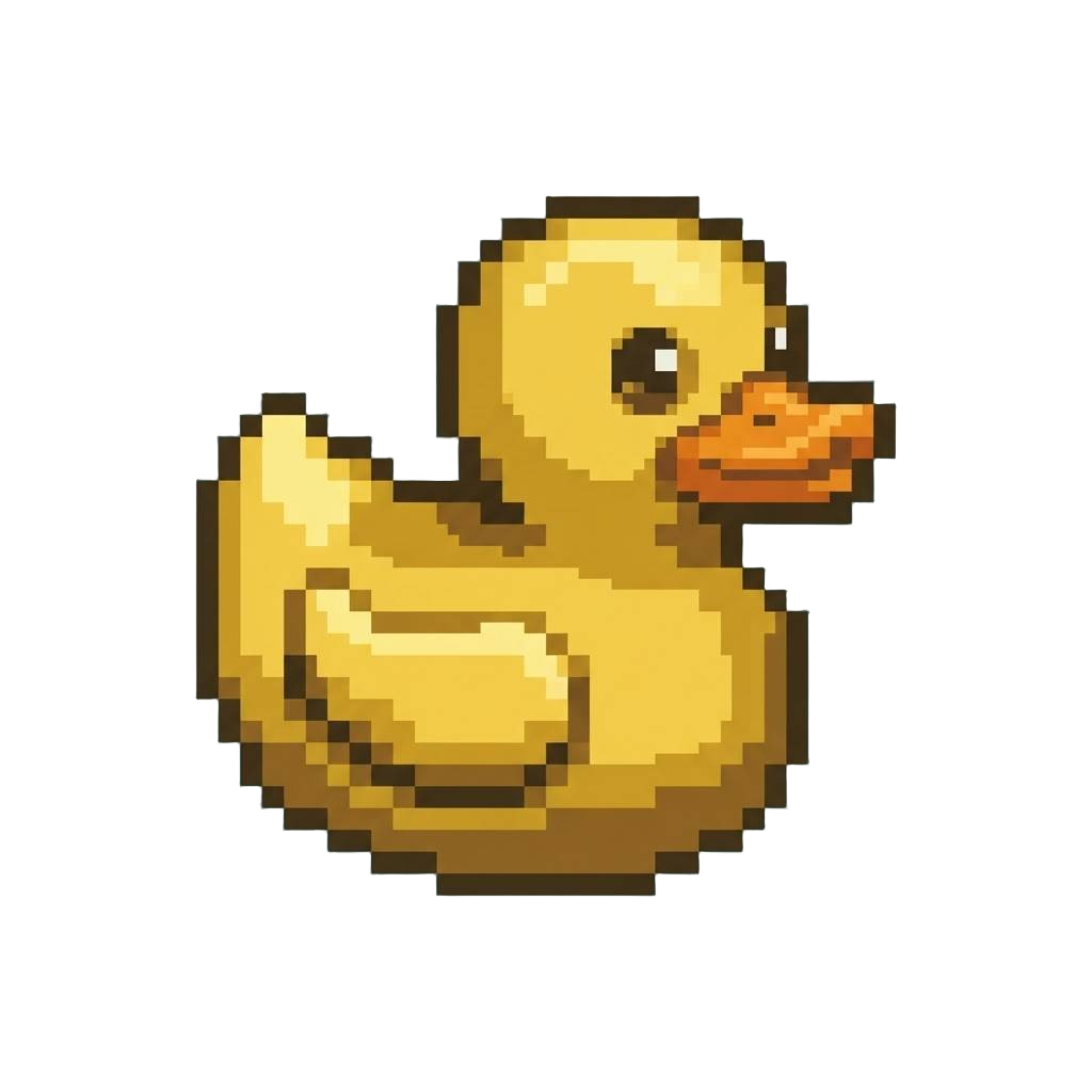 A Spinning Golden Rubber Duck