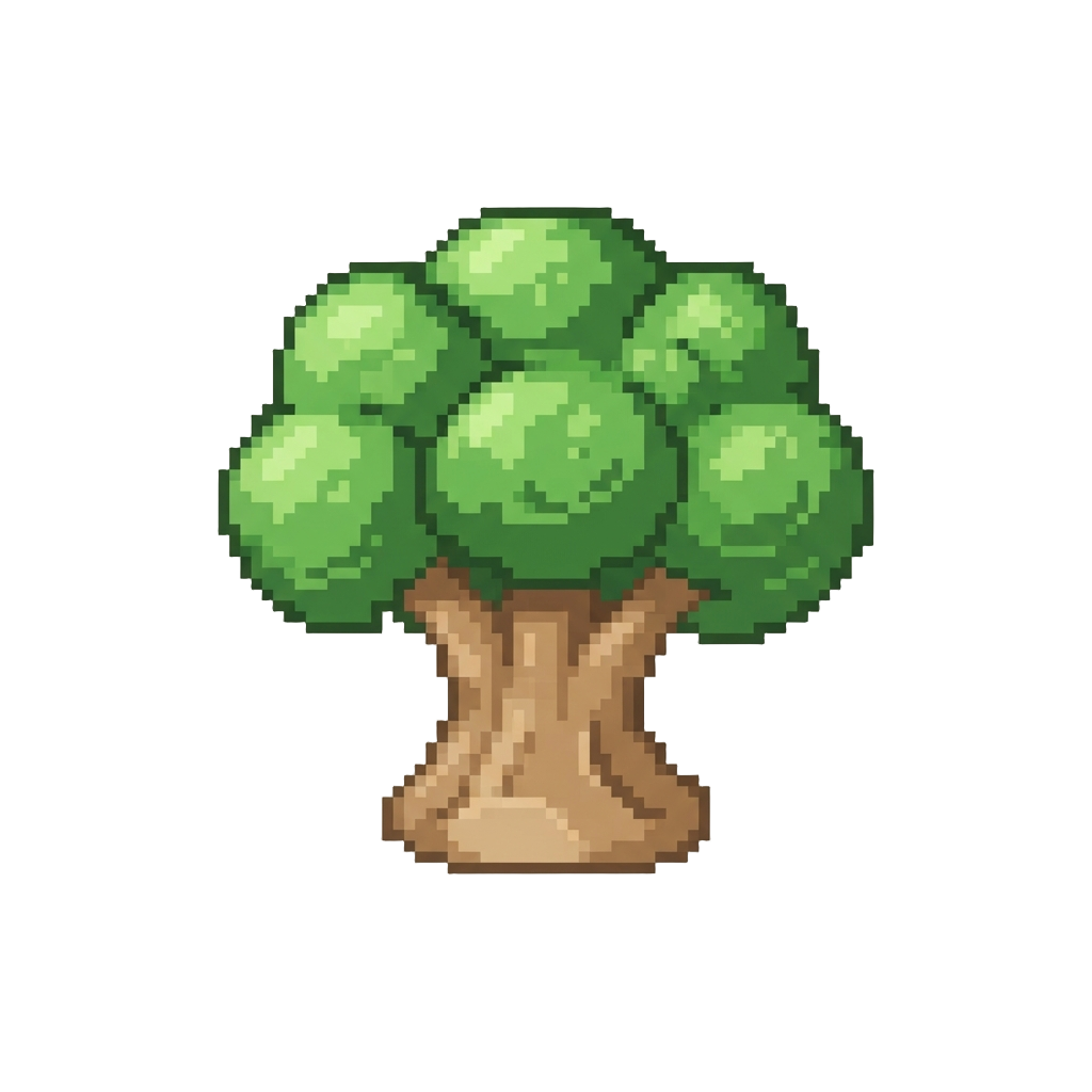 Hair Sculpted Into a Bright Green Broccoli Tree