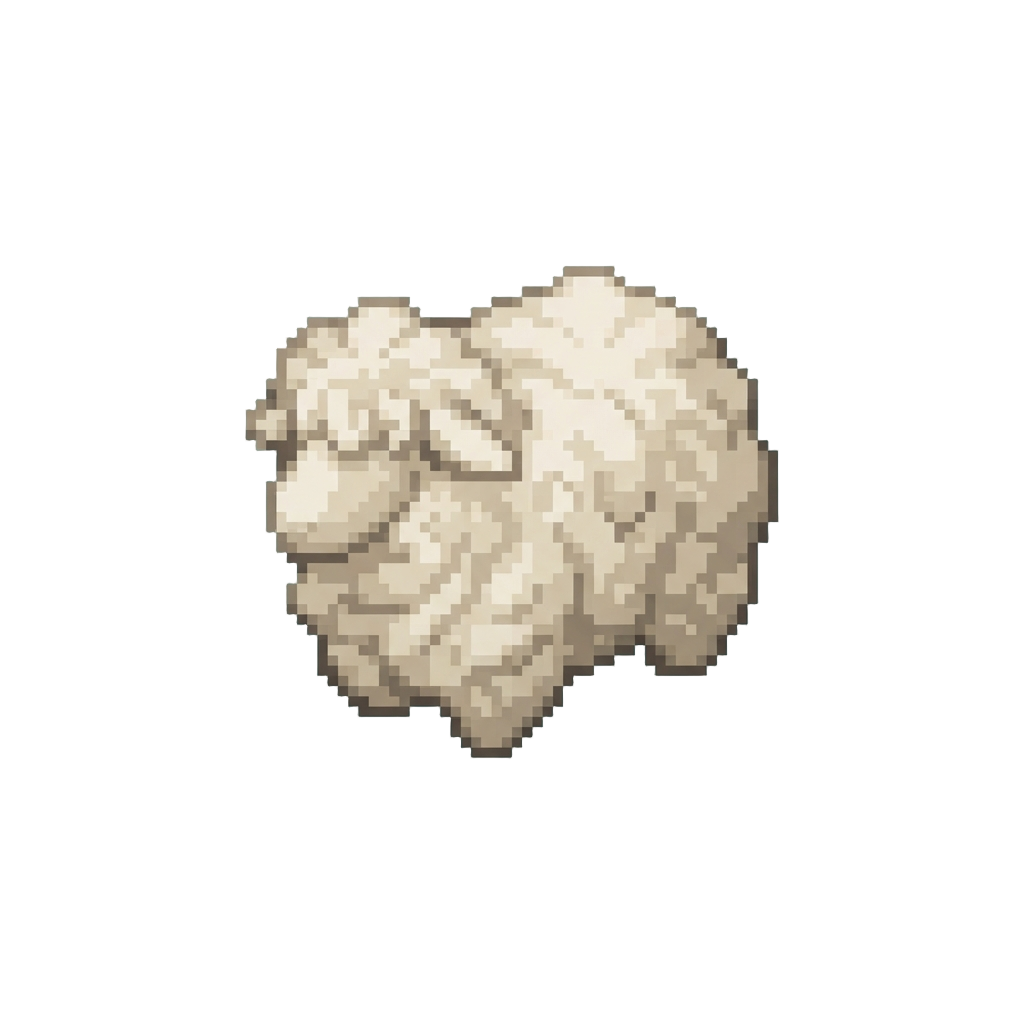 Hair Spun Into a Realistic Woolly Sheep Fleece