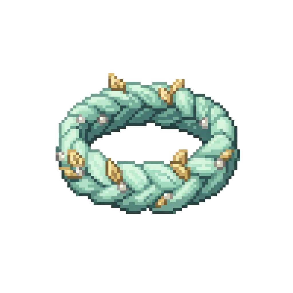 A Pastel Mint Braided Crown