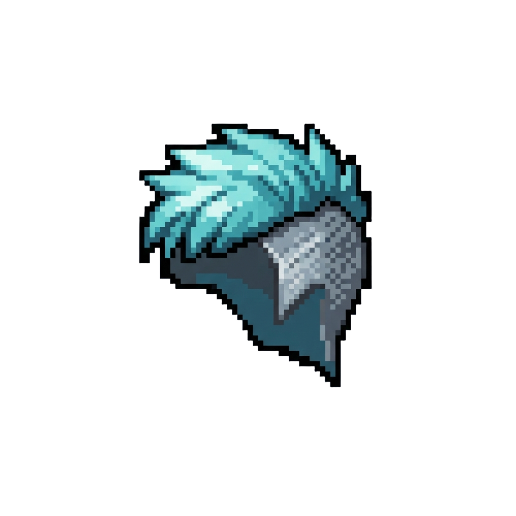 A Stylish Metallic Cyan Undercut