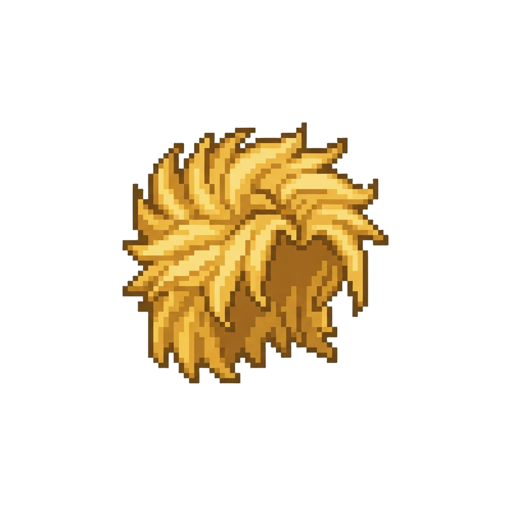 A Lush Golden Spiky Rockstar Mane