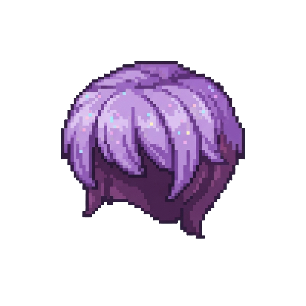 A Chic Sparkling Violet Pixie Cut