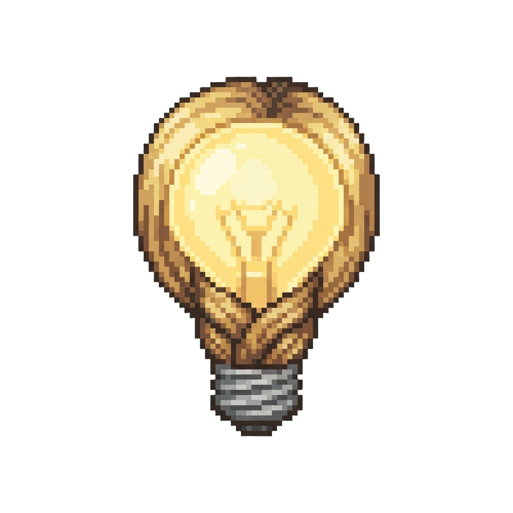 Hair Shaped Into a Giant Glowing Lightbulb