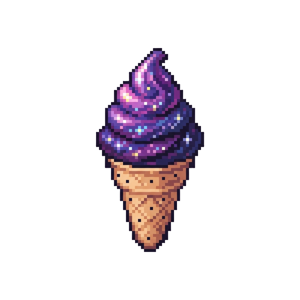 Sparkly Galaxy Berry Swirl Ice Cream