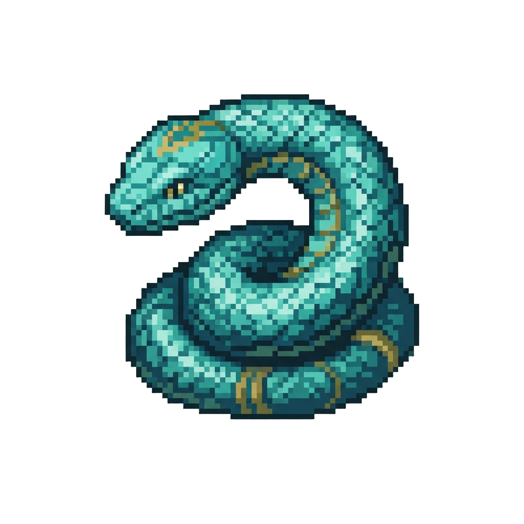 A Shimmering Turquoise Snake Arm