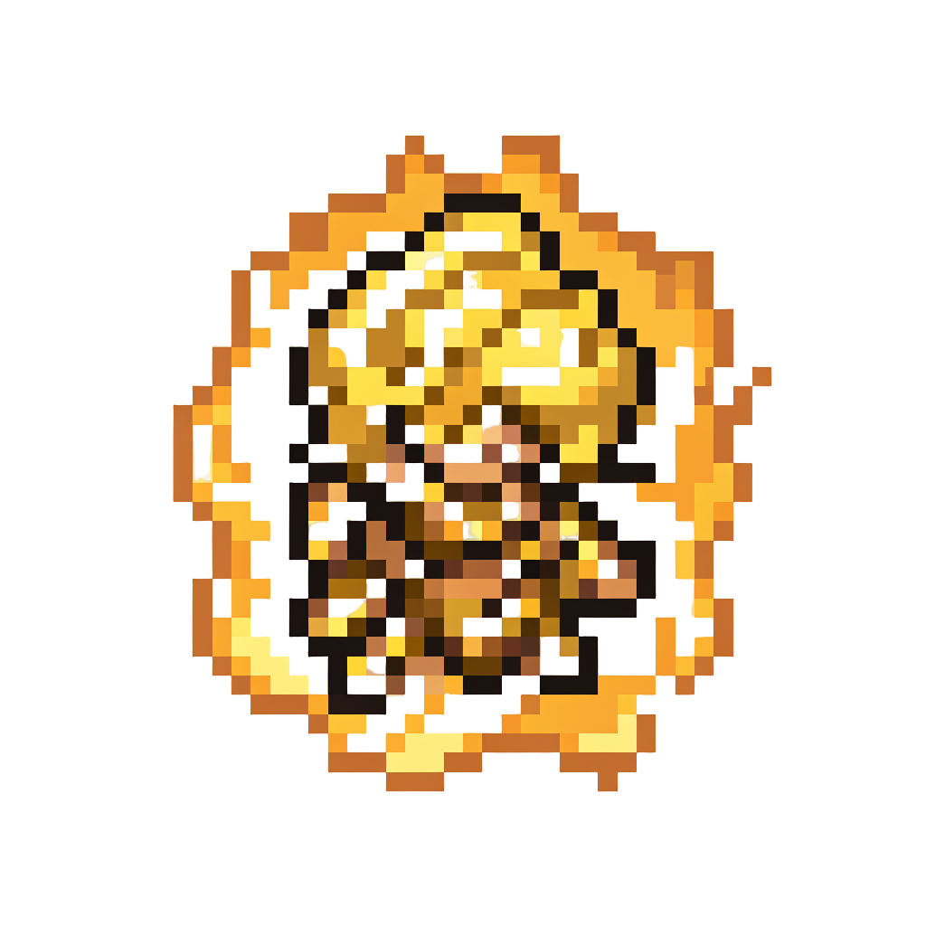 Super Form with Shimmering Amber Aura and Gold Hair