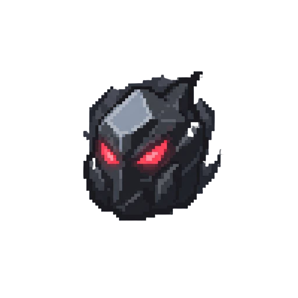 Dark Form with Smoky Obsidian Aura and Glowing Eyes