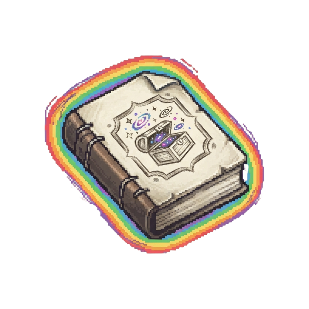 Sketch Form with Galaxy Chest Logo and Pencil-drawn Rainbow Aura