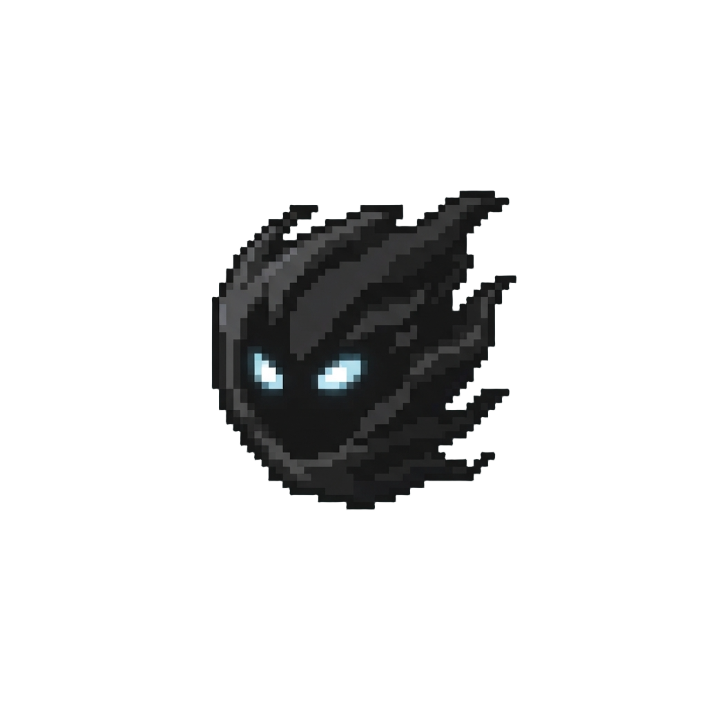 Dark Form with Shadowy Black Aura and Piercing White Eyes
