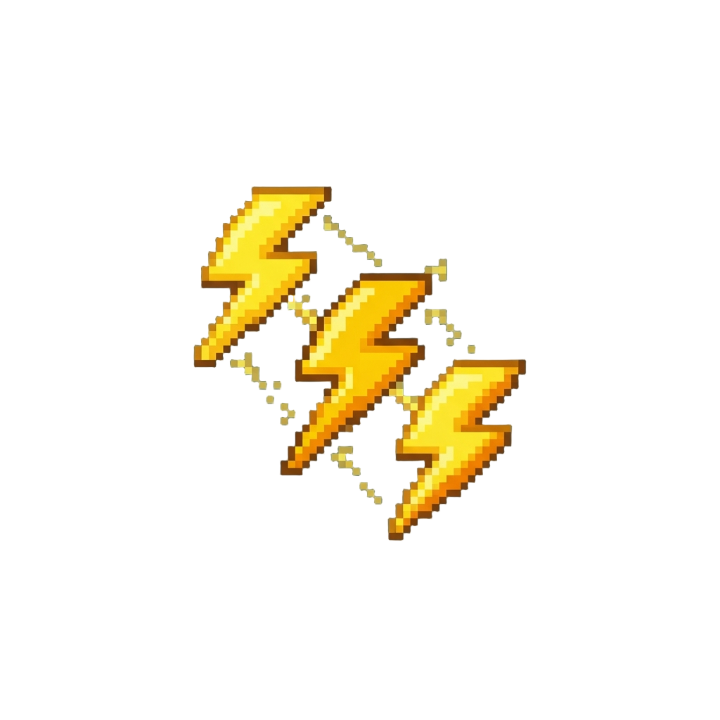 A Trail of Yellow Thunderbolts