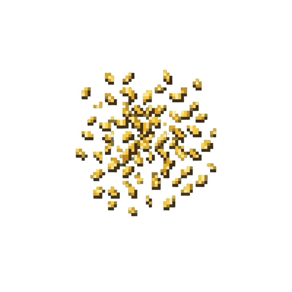 A Shower of Shiny Gold Confetti