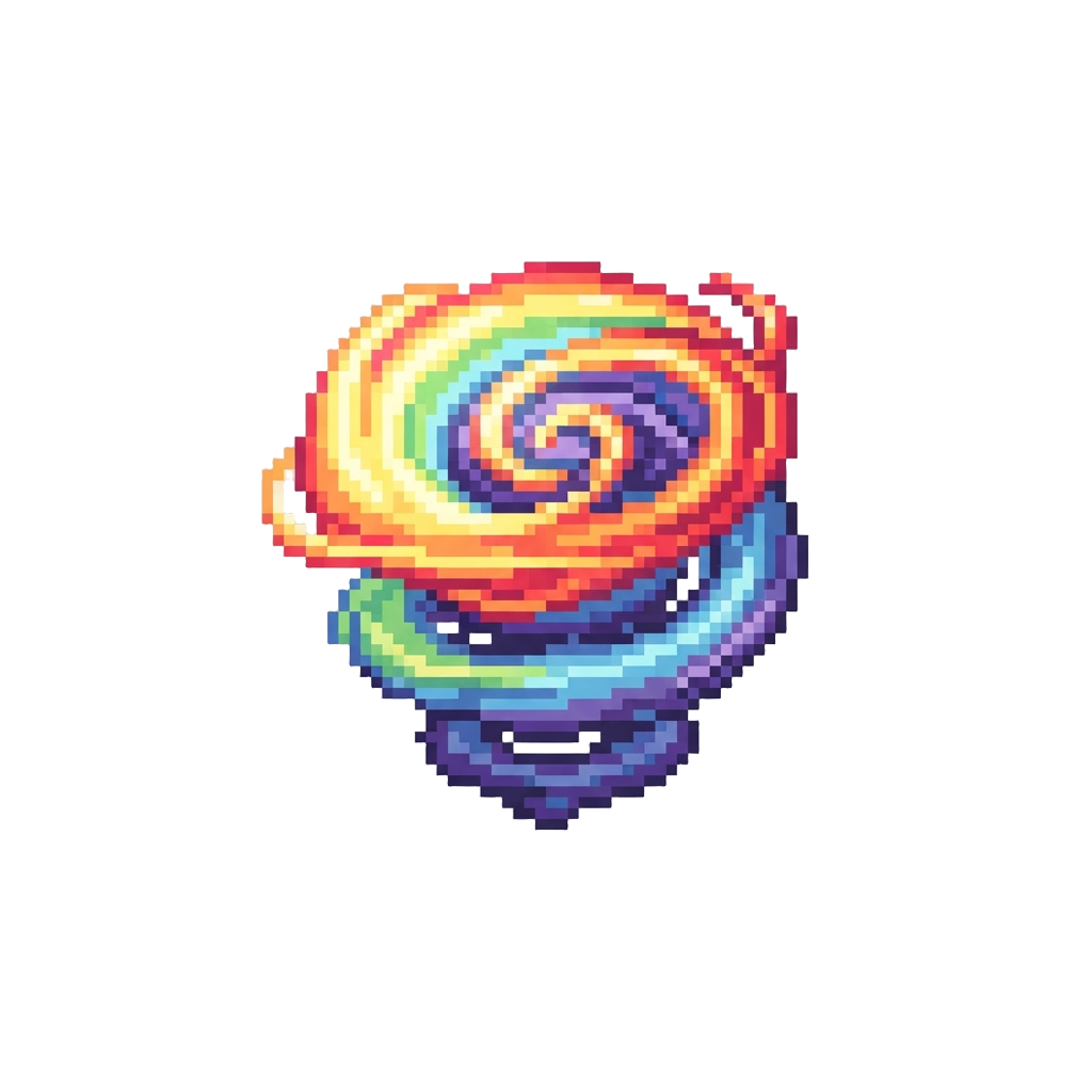 A Swirling Rainbow Soundwave Aura