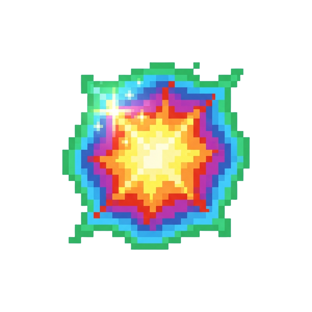 Vibrant Rainbow Flash Aura