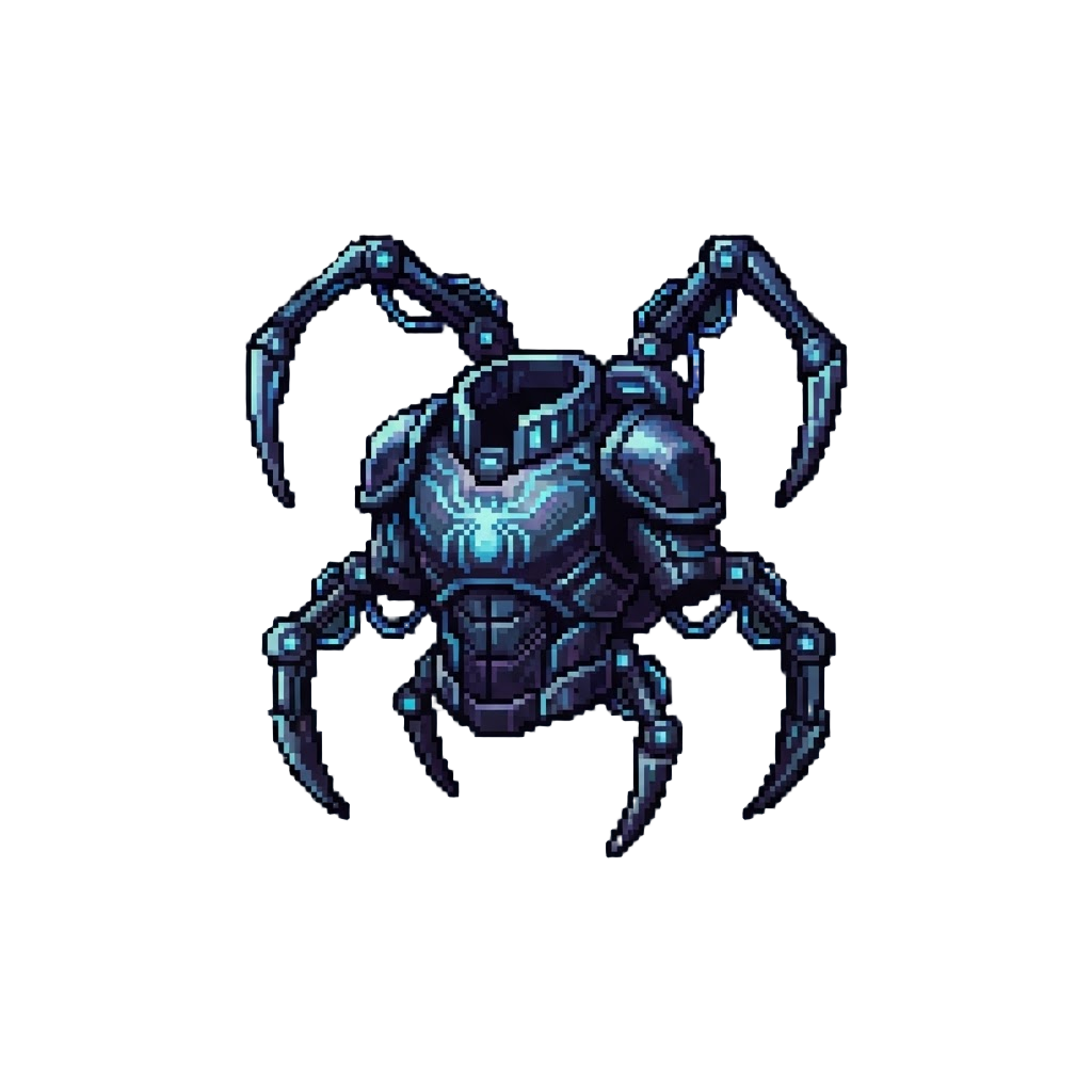 A Cosmic Metallic Spider Armor with Four Iron-spider Arms