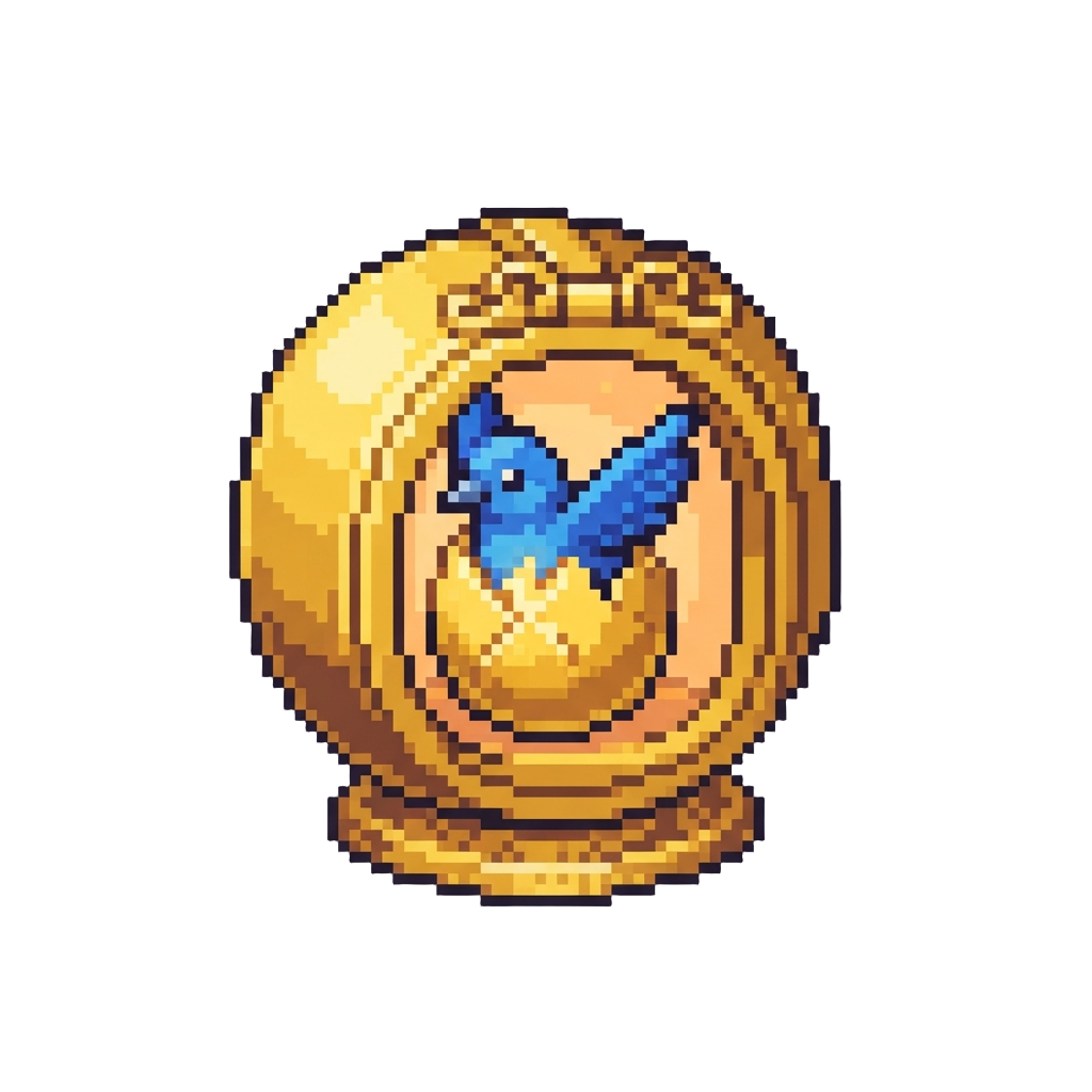 A Royal Vault Where Giant Golden Eggs Hatch Small Sapphire Birds