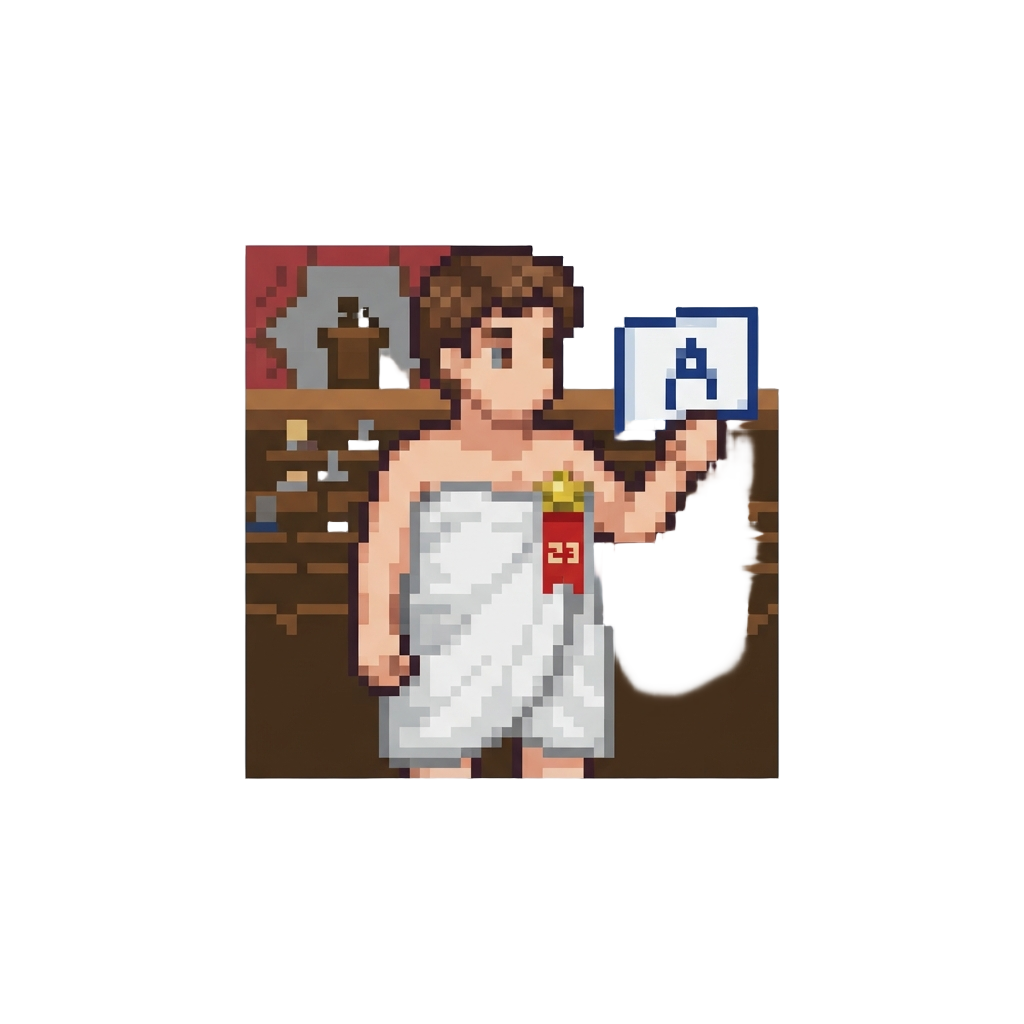 Competing in a Spelling Bee in Front of an Auditorium in a Towel