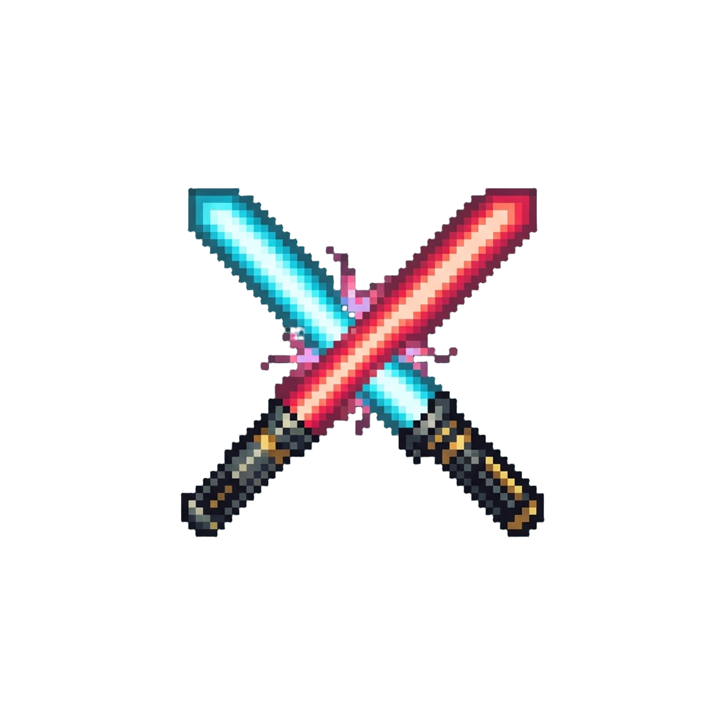 A Futuristic Laser Blade Clash Inside a Neon Cyberpunk Alley