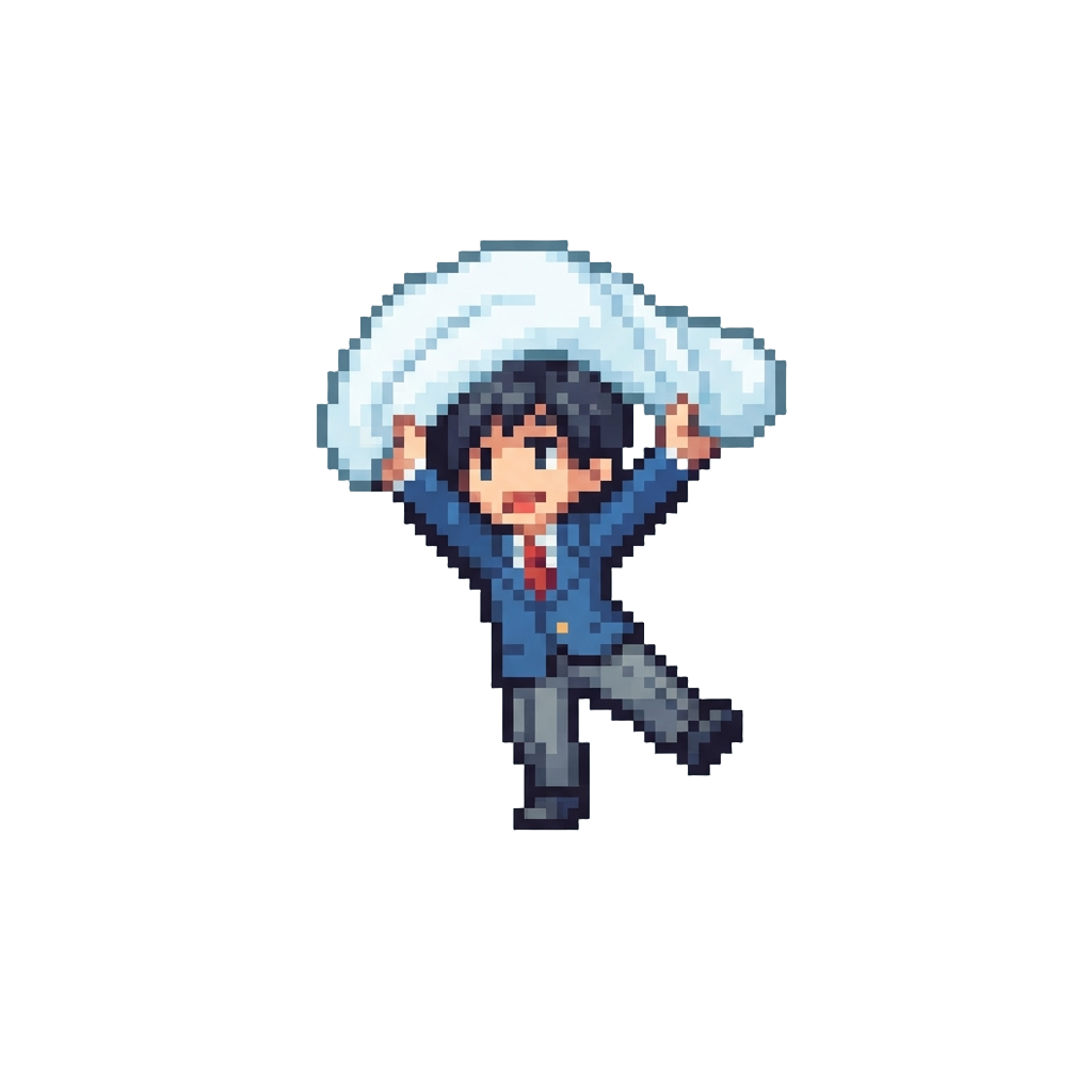 Doing a Classroom Dance While Holding Up a Fluffy White Towel