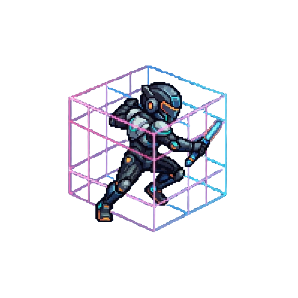 A Futuristic Cyber-duel Dodging Holographic Laser Grids