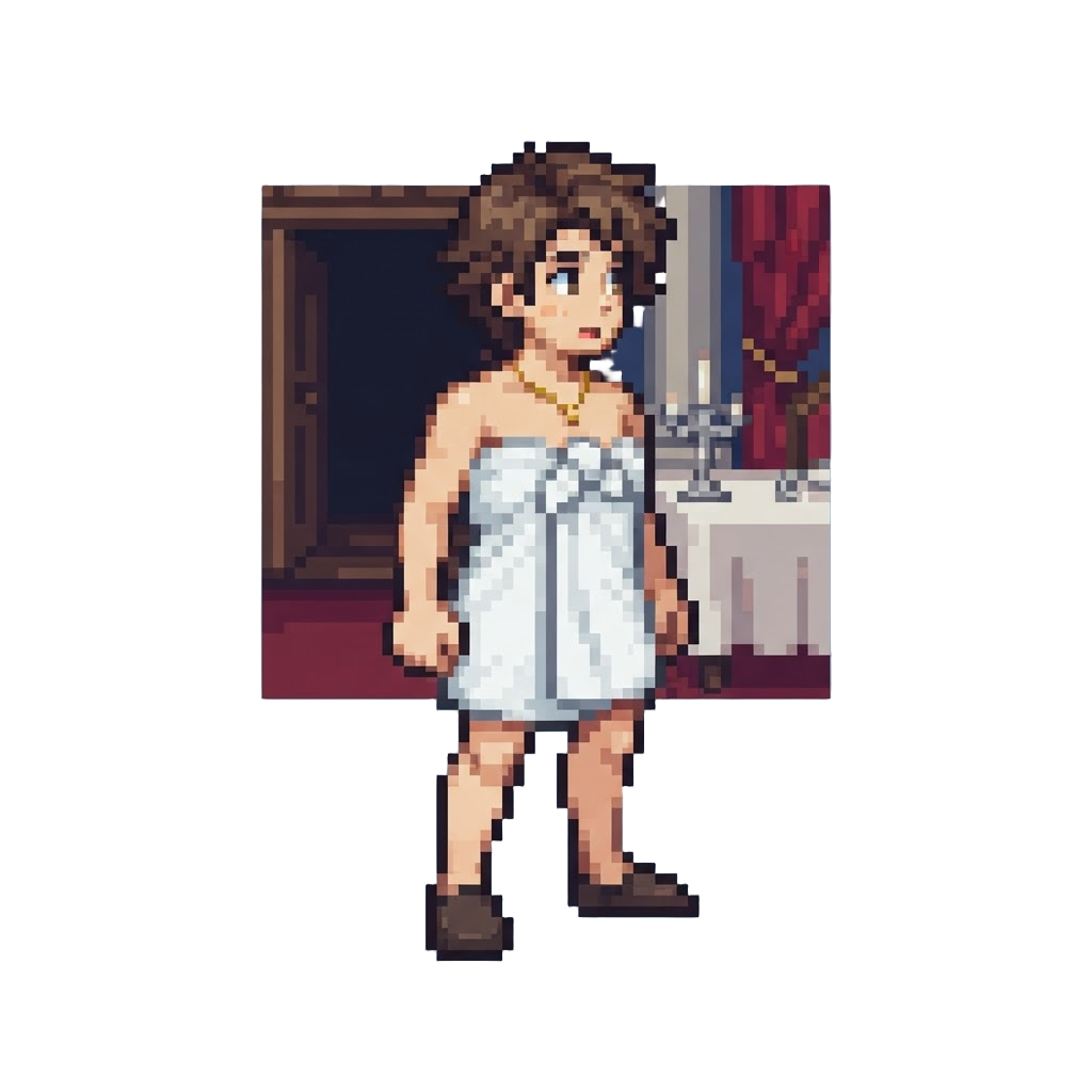Arriving at a Fancy Formal Dinner Party Wearing Only a Shower Towel