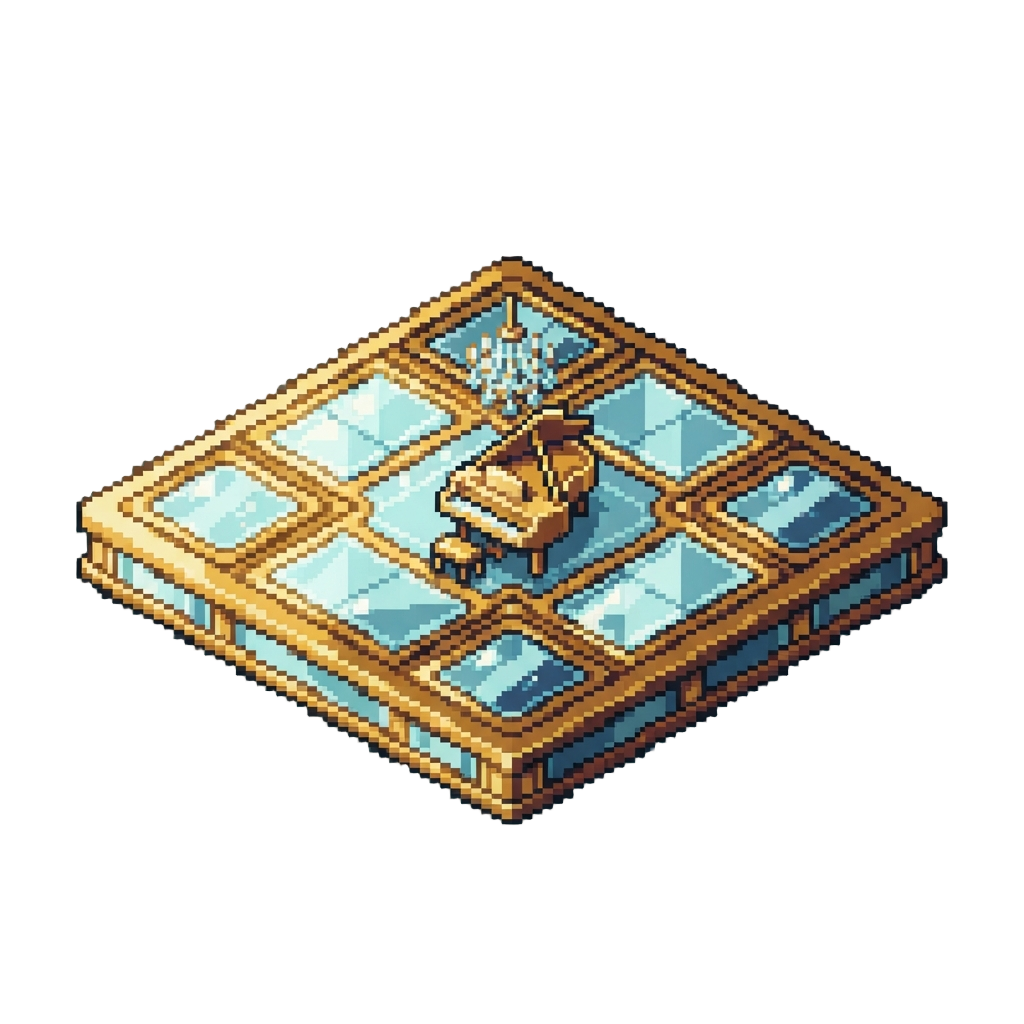 A Luxurious Penthouse with a Floor Made of Pure Crystal and Gold