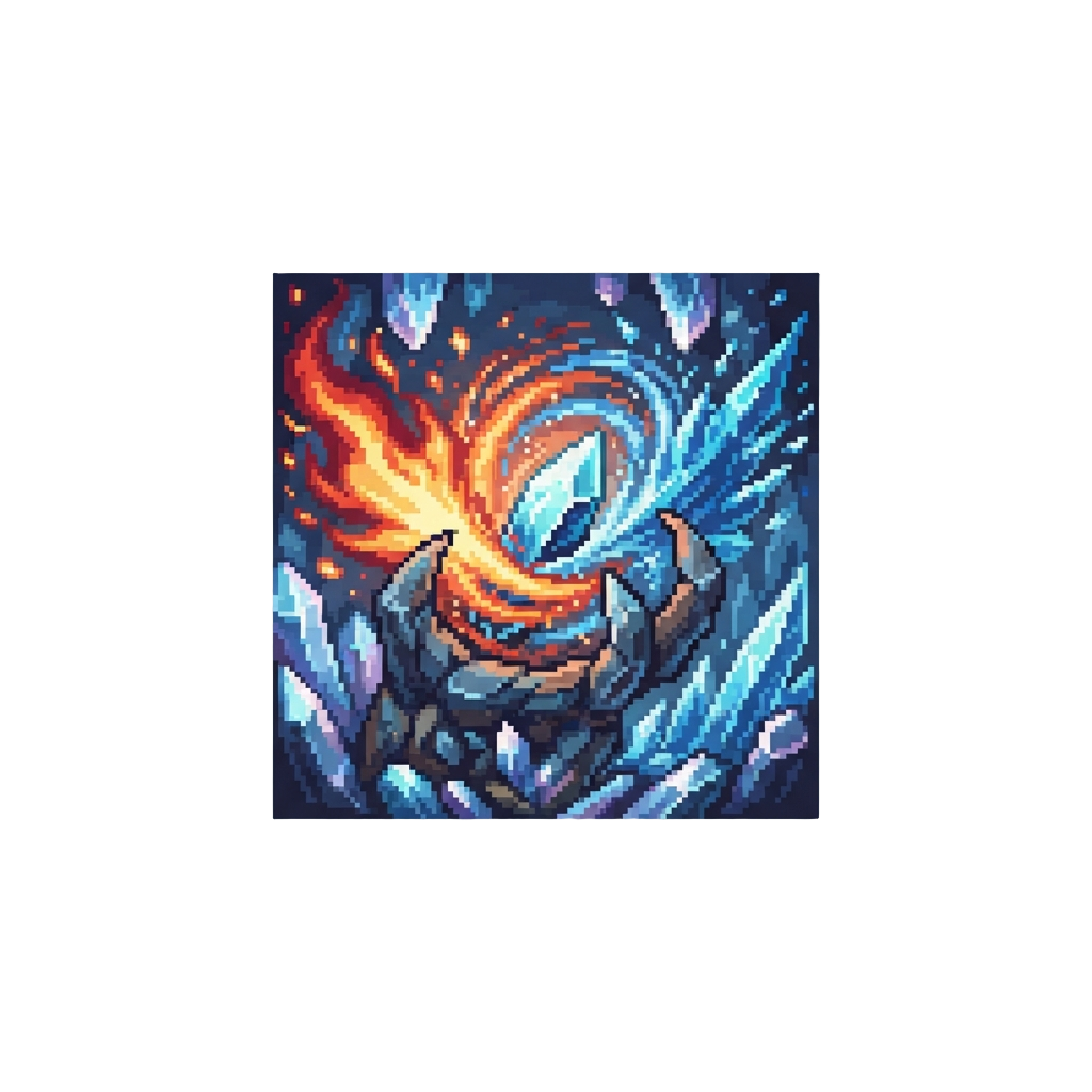 A Powerful Elemental Magic Duel Inside a Cavern of Glowing Crystals