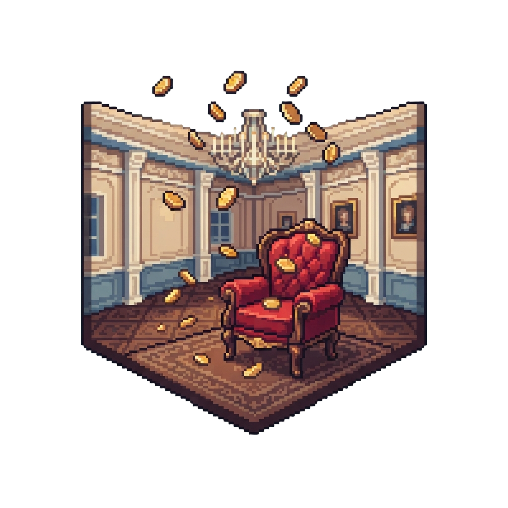 A High-society Ballroom Where Money Rains Down From the Ceiling