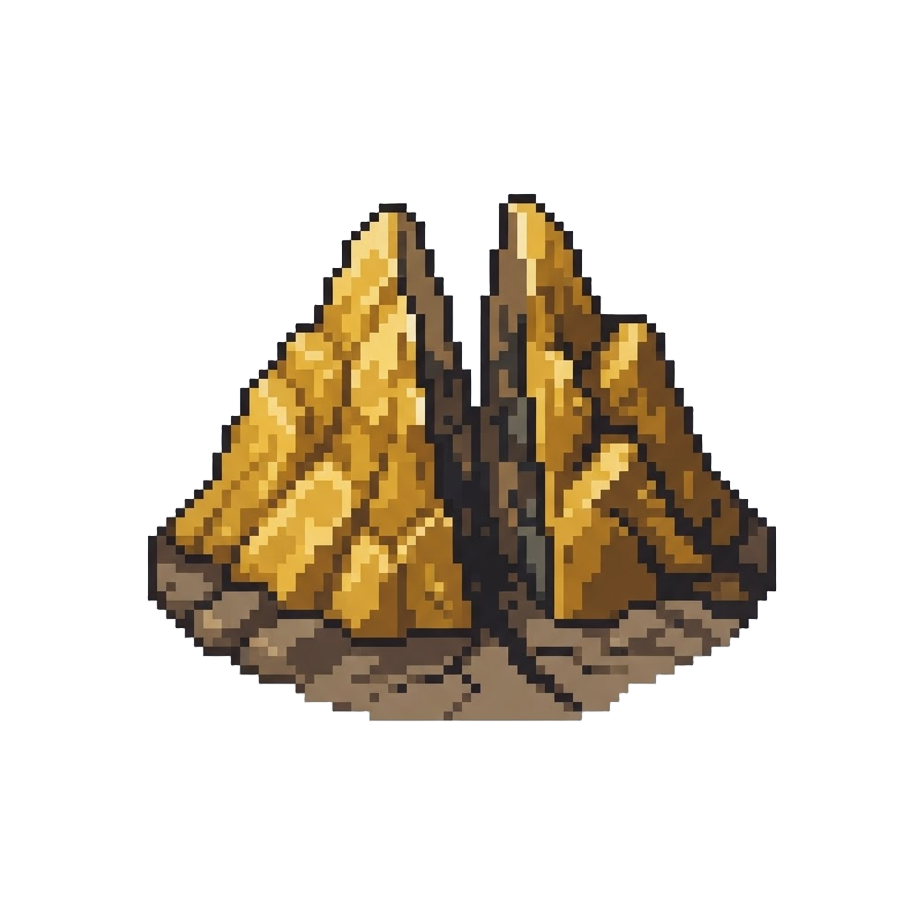 A Dramatic Earthquake Splitting a Golden Mountain in Half