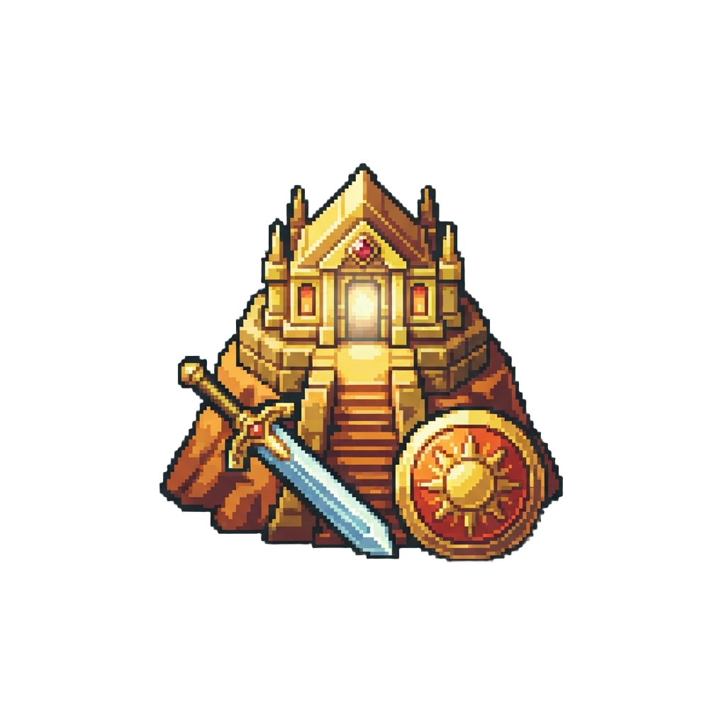 A Legendary Showdown Atop a Glowing Ancient Sun Temple