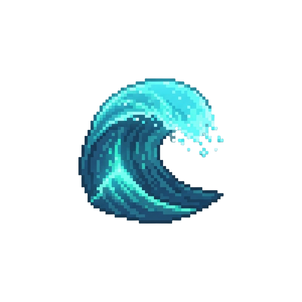 A Colossal Tidal Wave Made of Glowing Bioluminescent Water