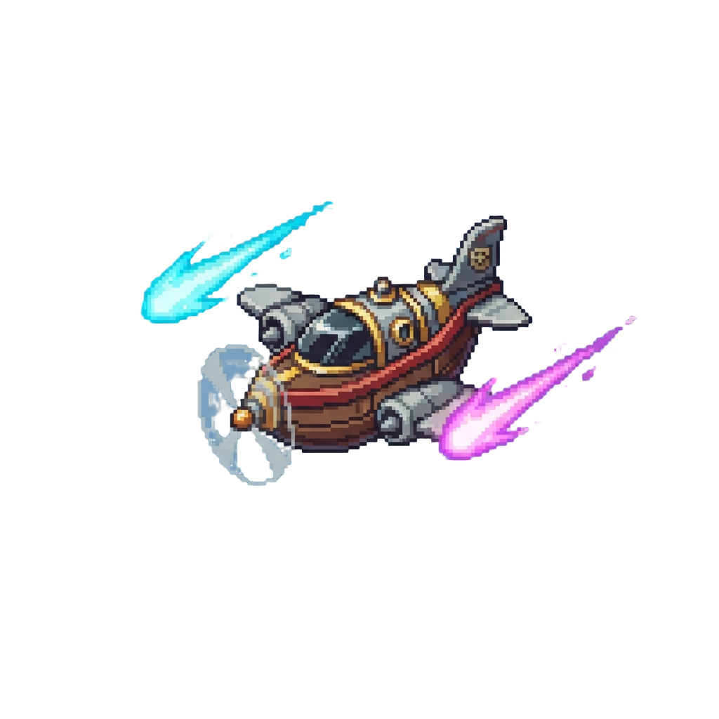 A High-flying Aerial Battle Dodging Magical Energy Bolts
