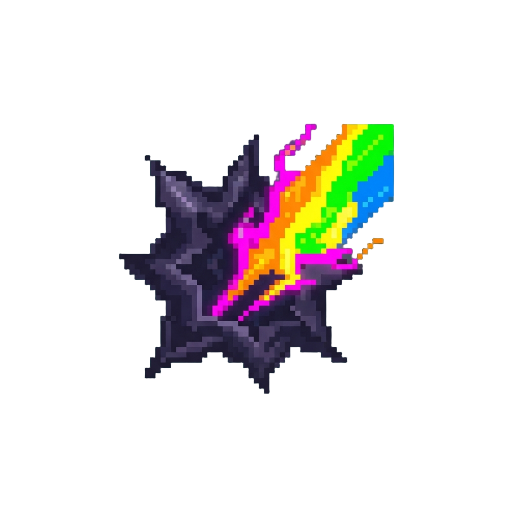 A Rift Explosion Unleashing a Cascade of Rainbow Lightning