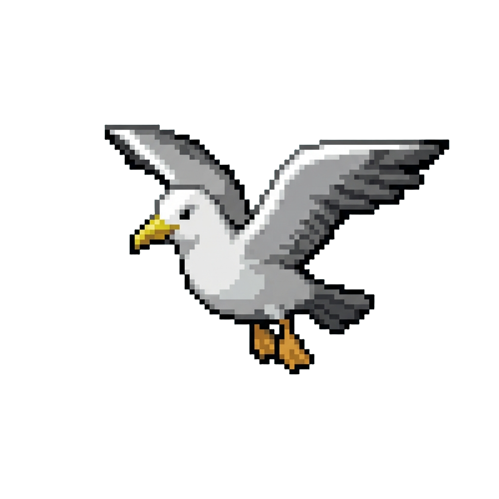 A Hovering Ocean Seagull