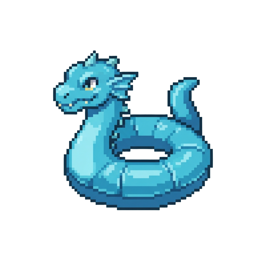 A Blue Sea-monster Floatie
