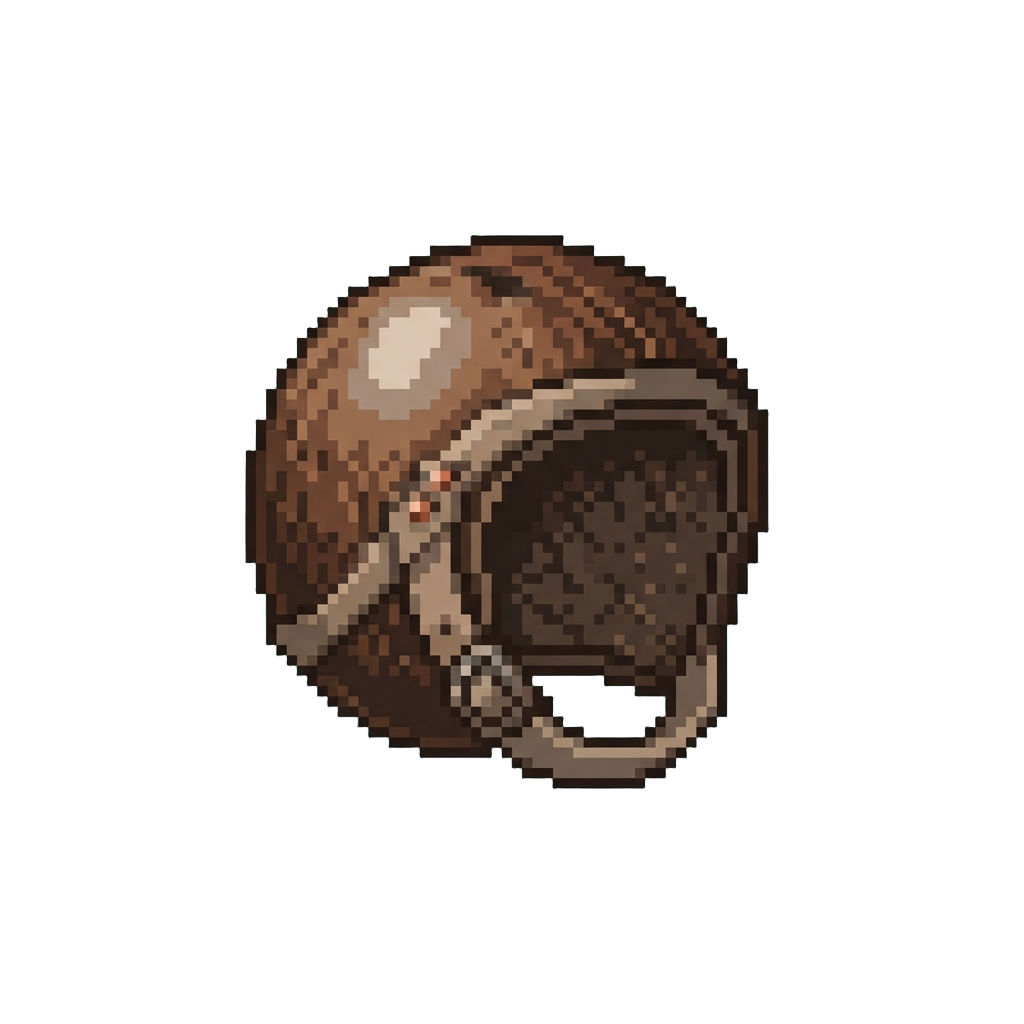A Floating Coconut Shell Helmet