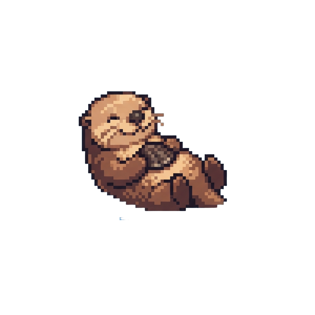 A Happy Floating Sea Otter
