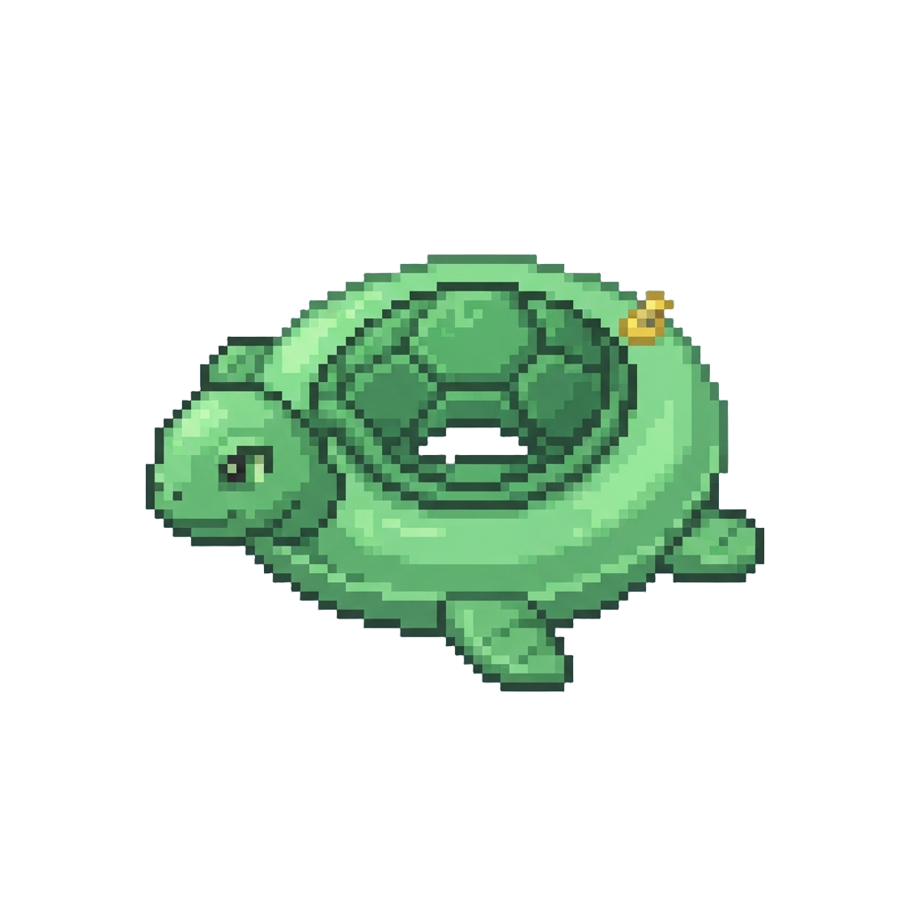 A Giant Green Turtle Floatie