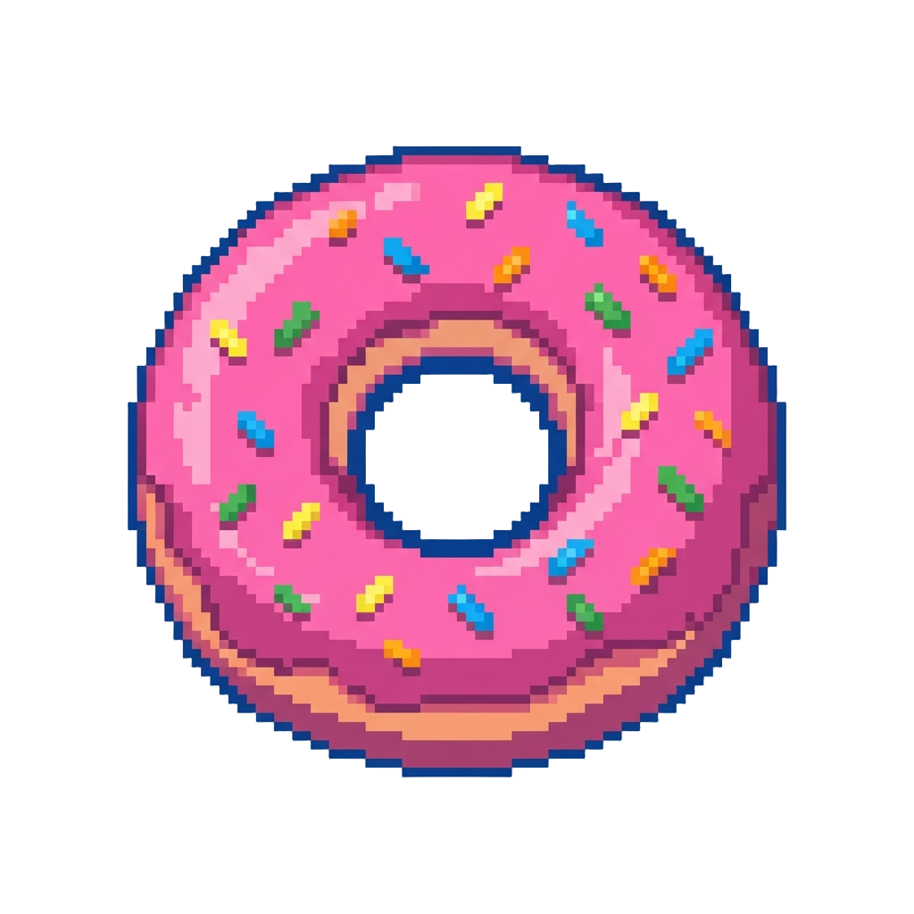 A Colorful Inflatable Donut Ring