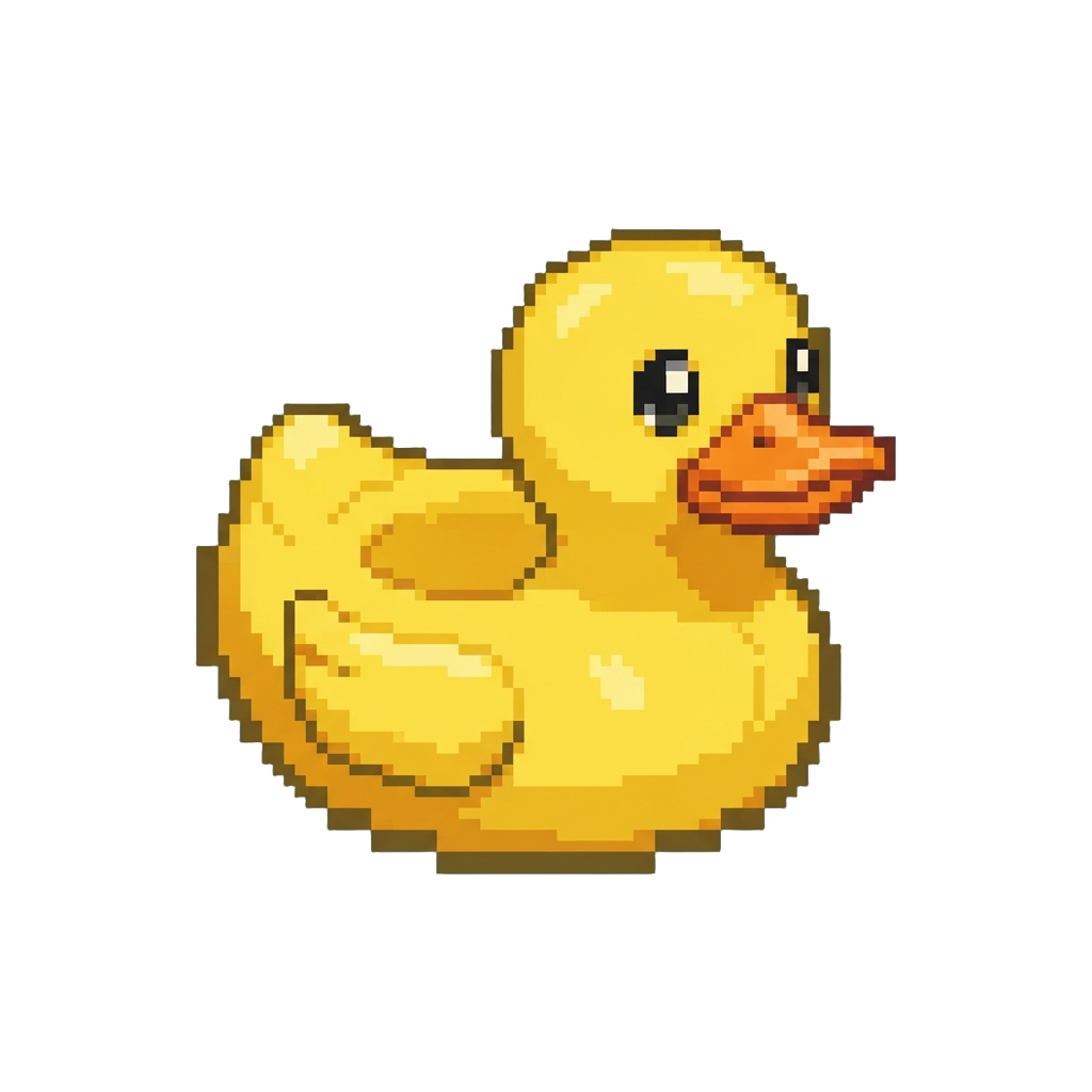 A Bright Yellow Giant Rubber Ducky Floatie