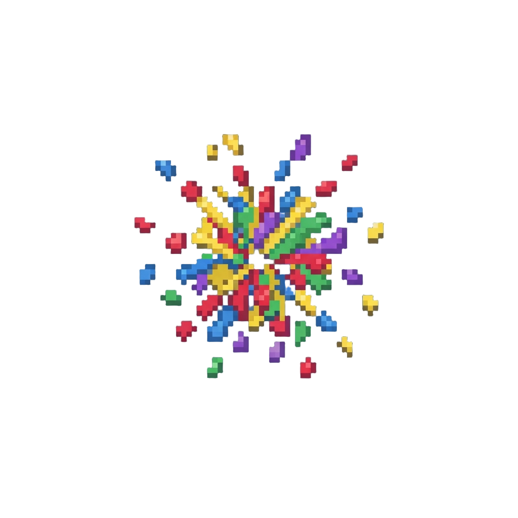A Playful Miniature Confetti Explosion